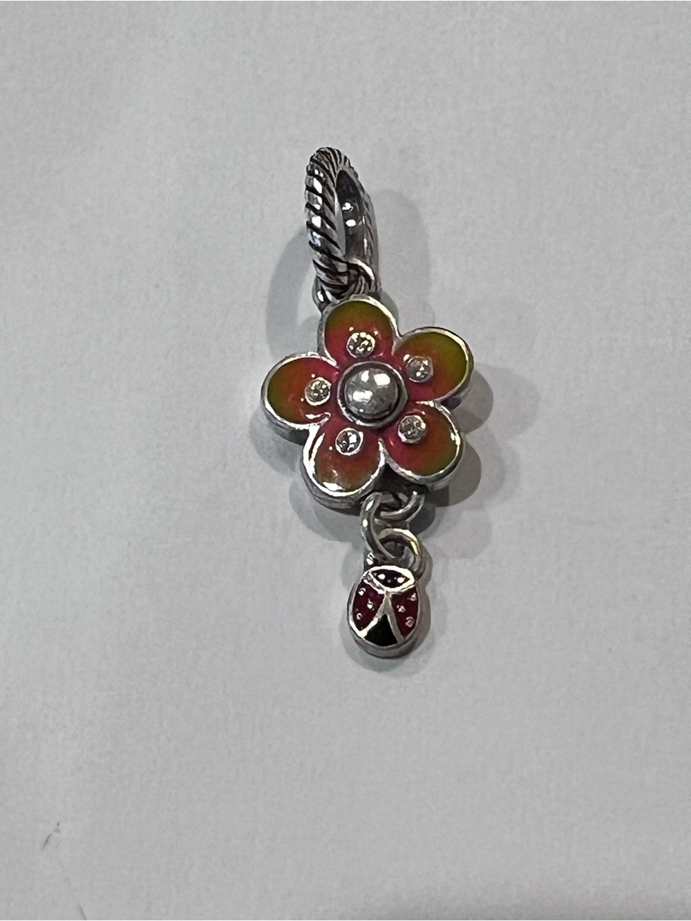 Brighton Flower and Ladybug Charm